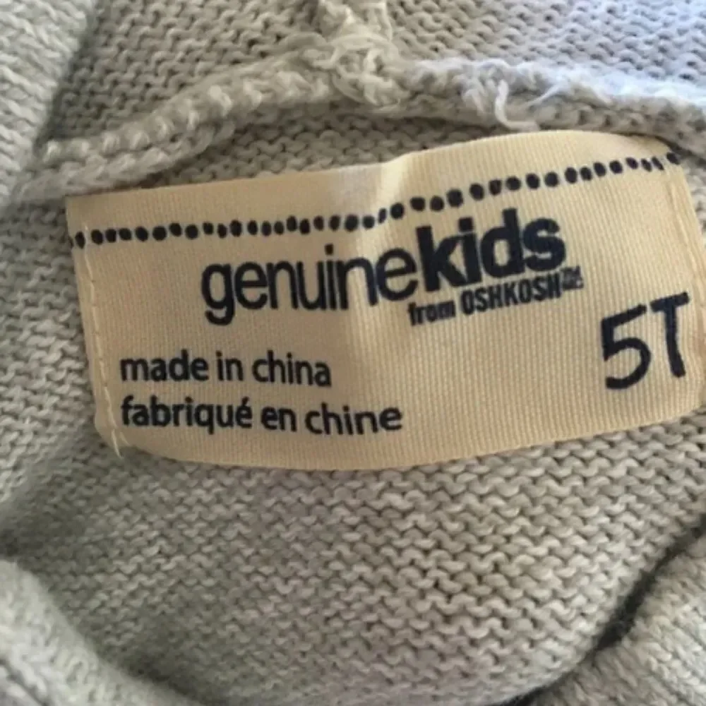 Oshkosh Genuine Kids Grey Hoodie Sweatshirt